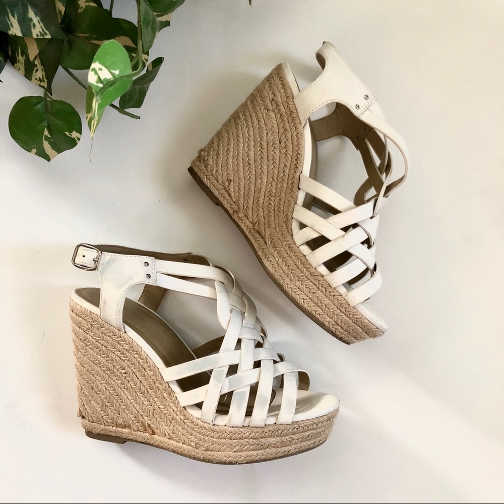 Charlotte Russe Crochet Woven Wedge Sandals
